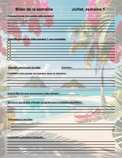 Agenda motivateur de vie™ - Trimestre d'été
