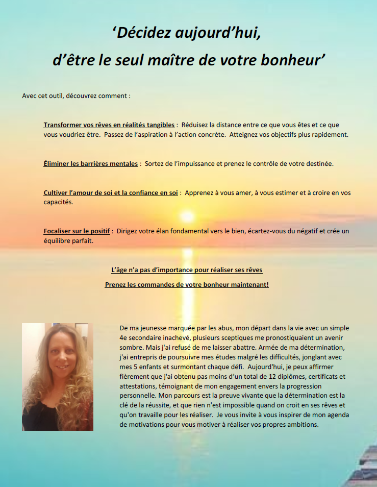 Agenda motivateur de vie™ - Trimestre d'été
