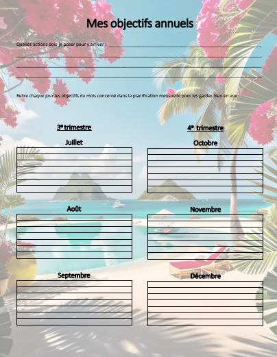 Agenda motivateur de vie™ - Trimestre d'été