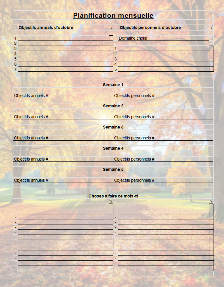 Agenda Ultime™ - Trimestre d'automne