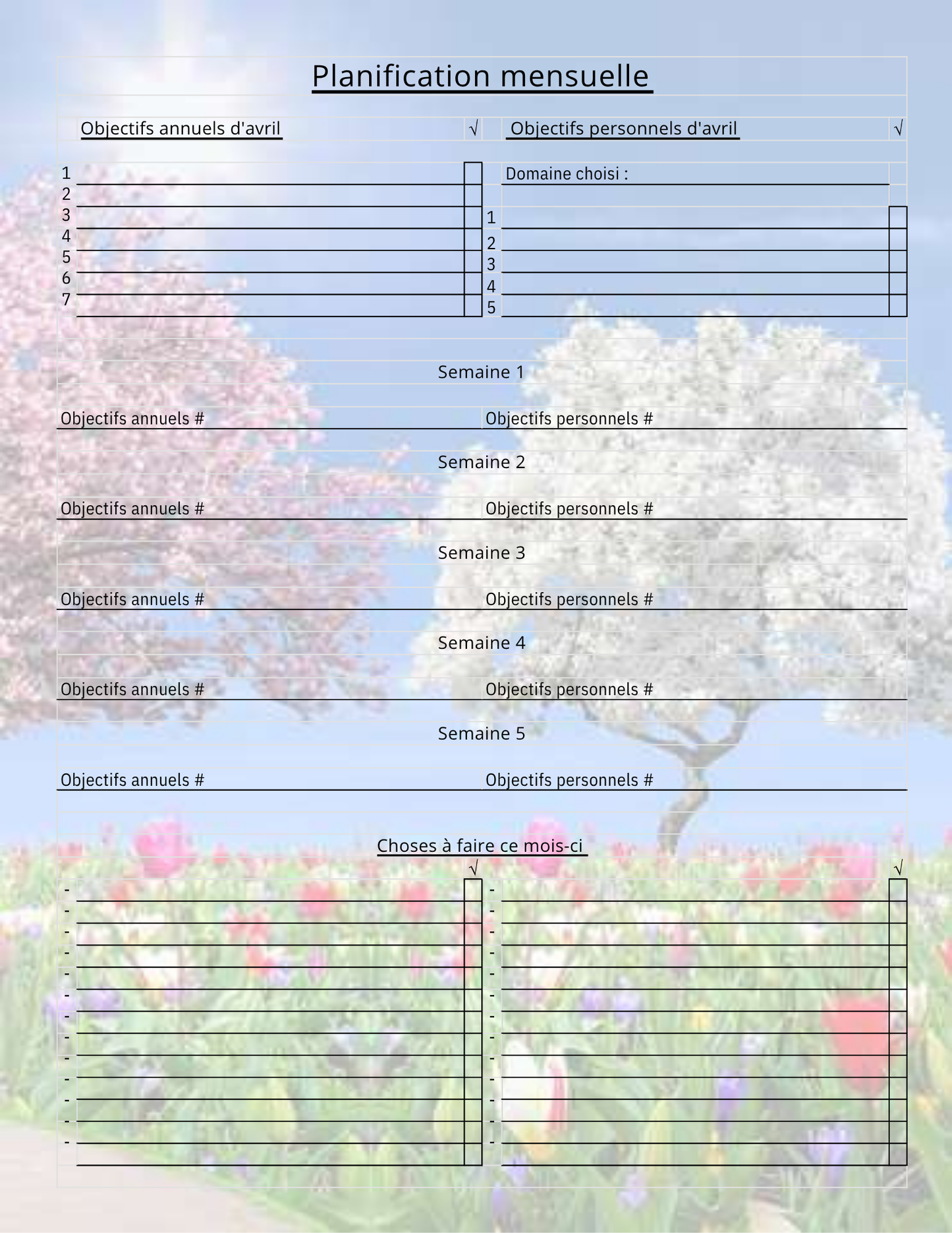 Agenda Ultime™ - Trimestre de printemps