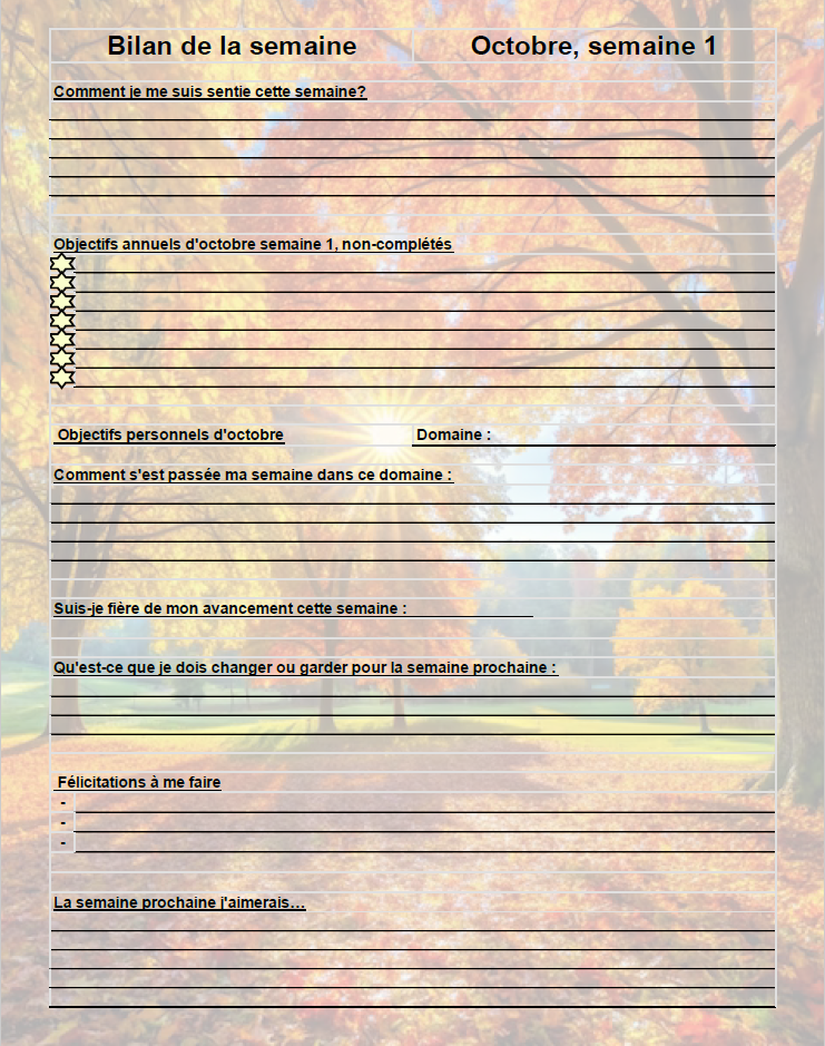 Agenda Ultime™ - Trimestre d'automne