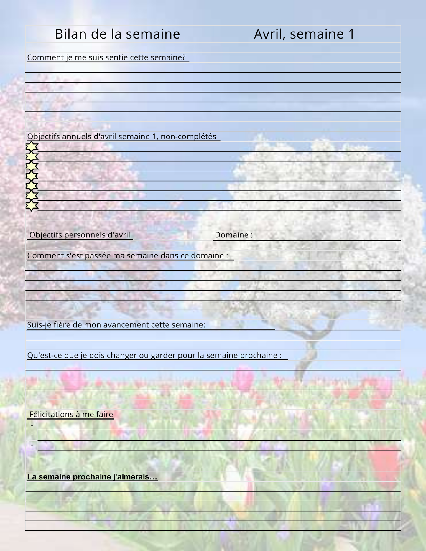 Agenda Ultime™ - Trimestre de printemps