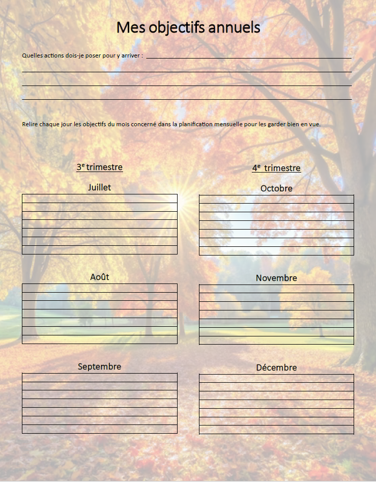 Agenda Ultime™ - Trimestre d'automne