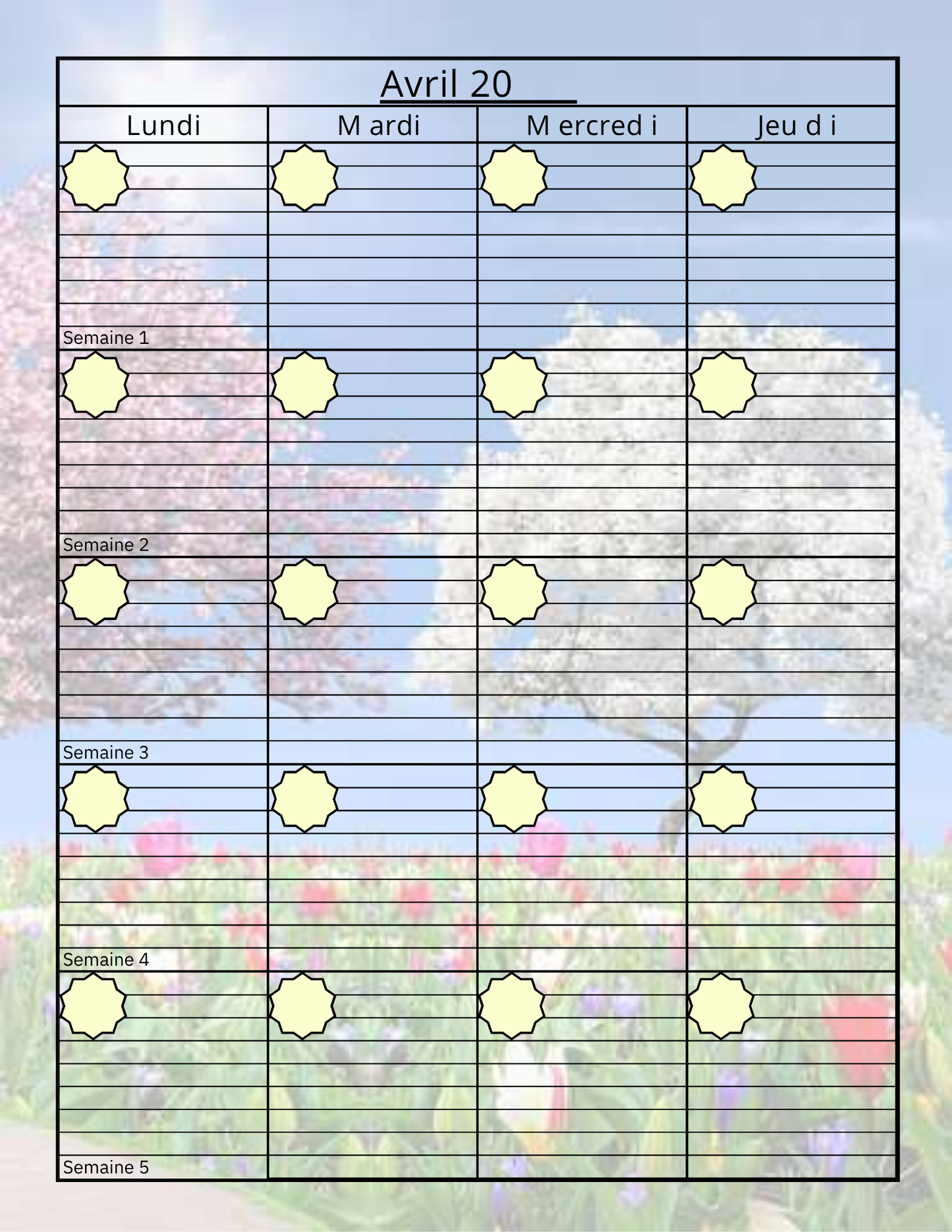 Agenda Ultime™ - Trimestre de printemps