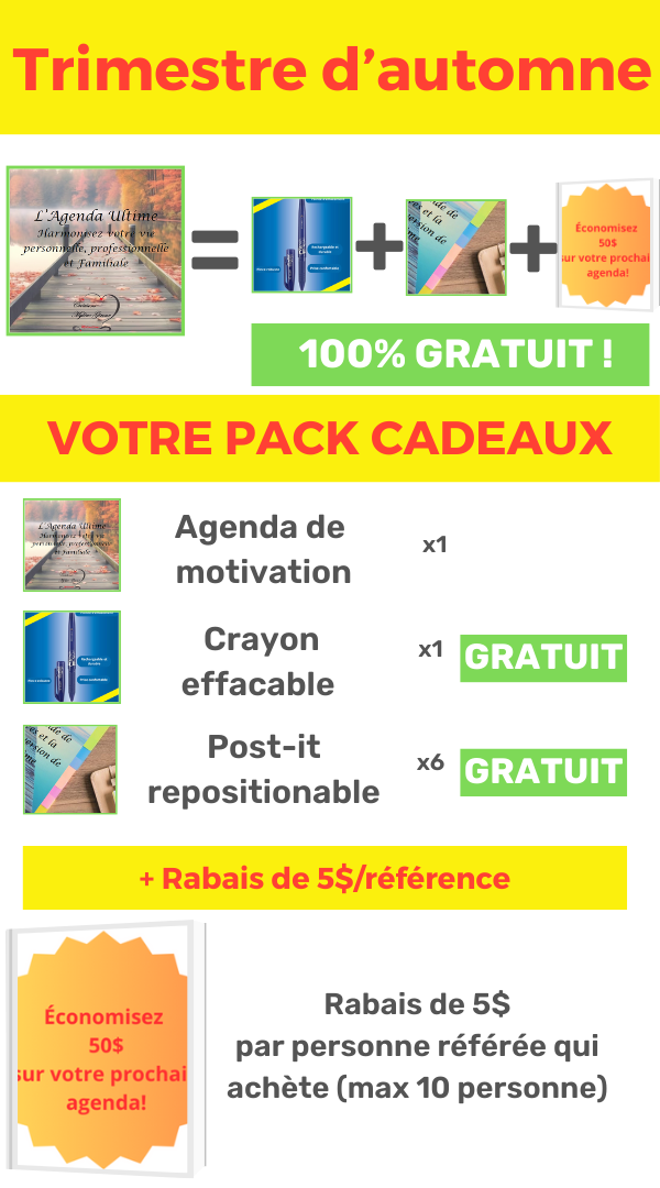Agenda Ultime™ - Trimestre d'automne