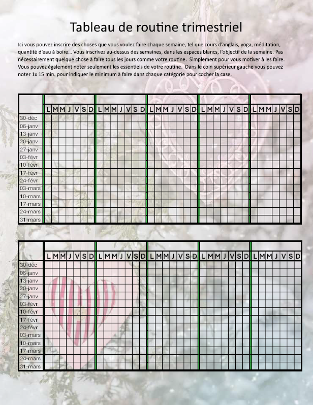 Agenda Ultime™ - Trimestre d'hiver